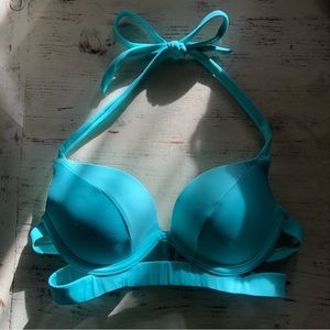 Victorias Secret Push Up Bikini Top — Aqua Blue